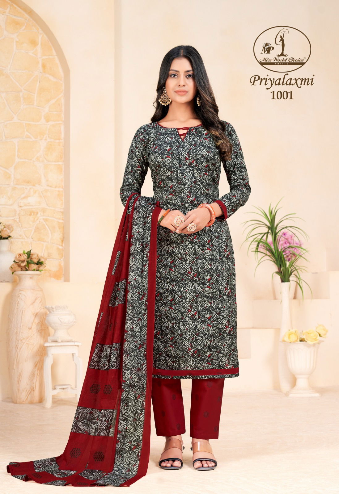 Choice Priyalaxmi Vol 1 Miss World Cotton Dress Material Wholesale Shop In Surat
